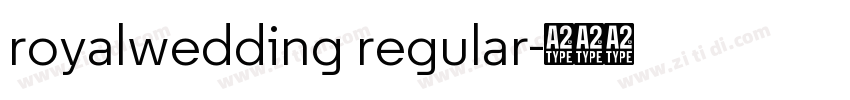 royalwedding regular字体转换